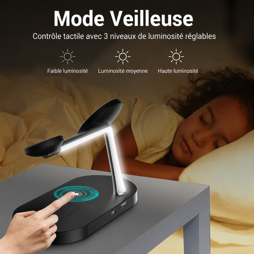 Chargeur Sans Fil 3-en-1 Magnétique