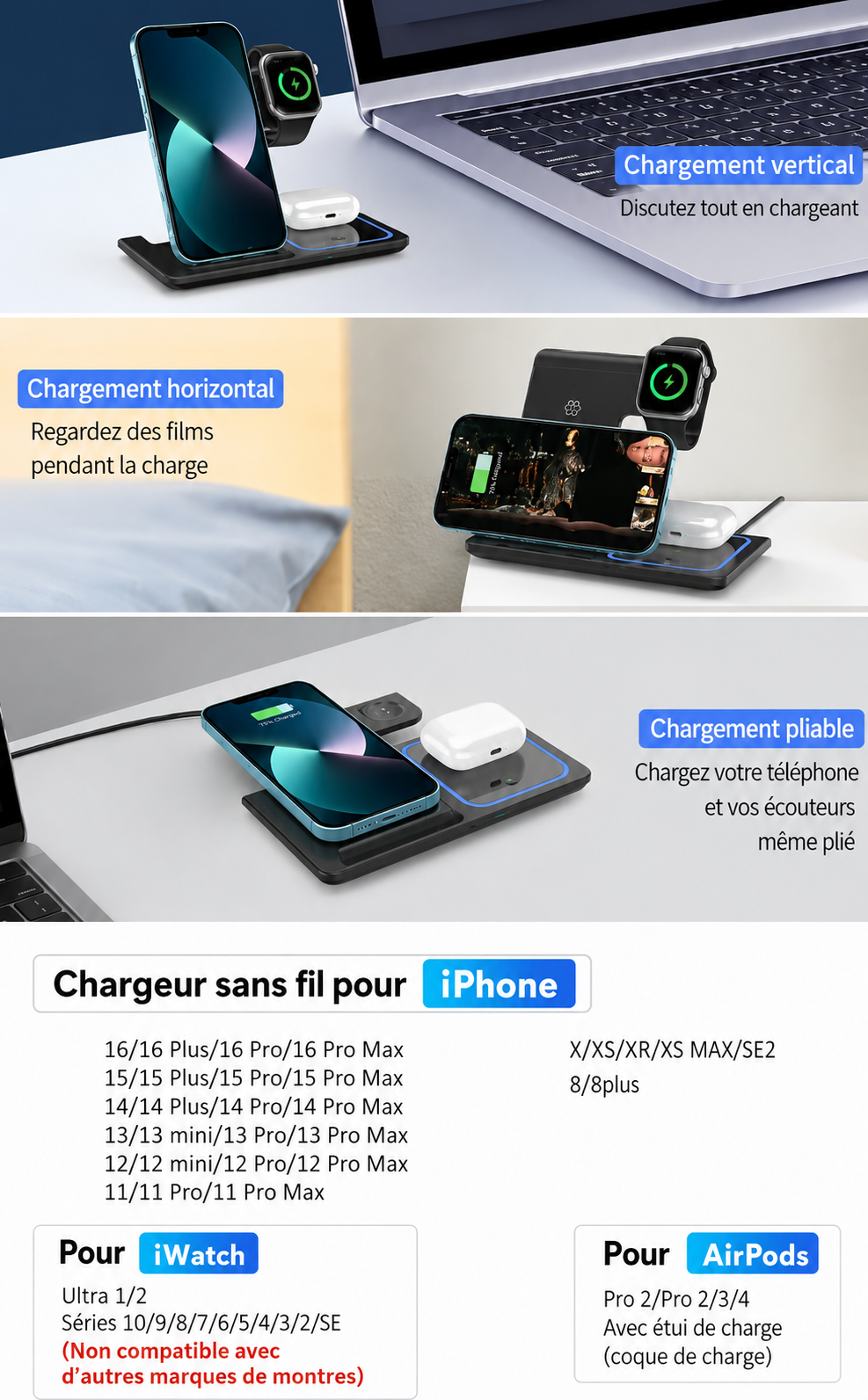 Station de Charge Rapide 3-en-1